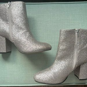 ASOS Glitter Boots | Silver | Size 6